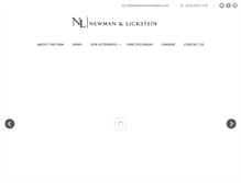 Tablet Screenshot of newmanlickstein.com